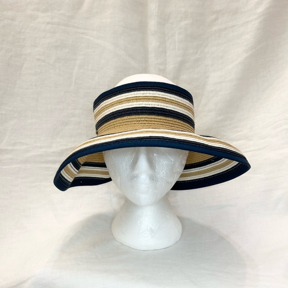 Scala Packable Roll Visor Striped Pattern - Picture 2 of 9